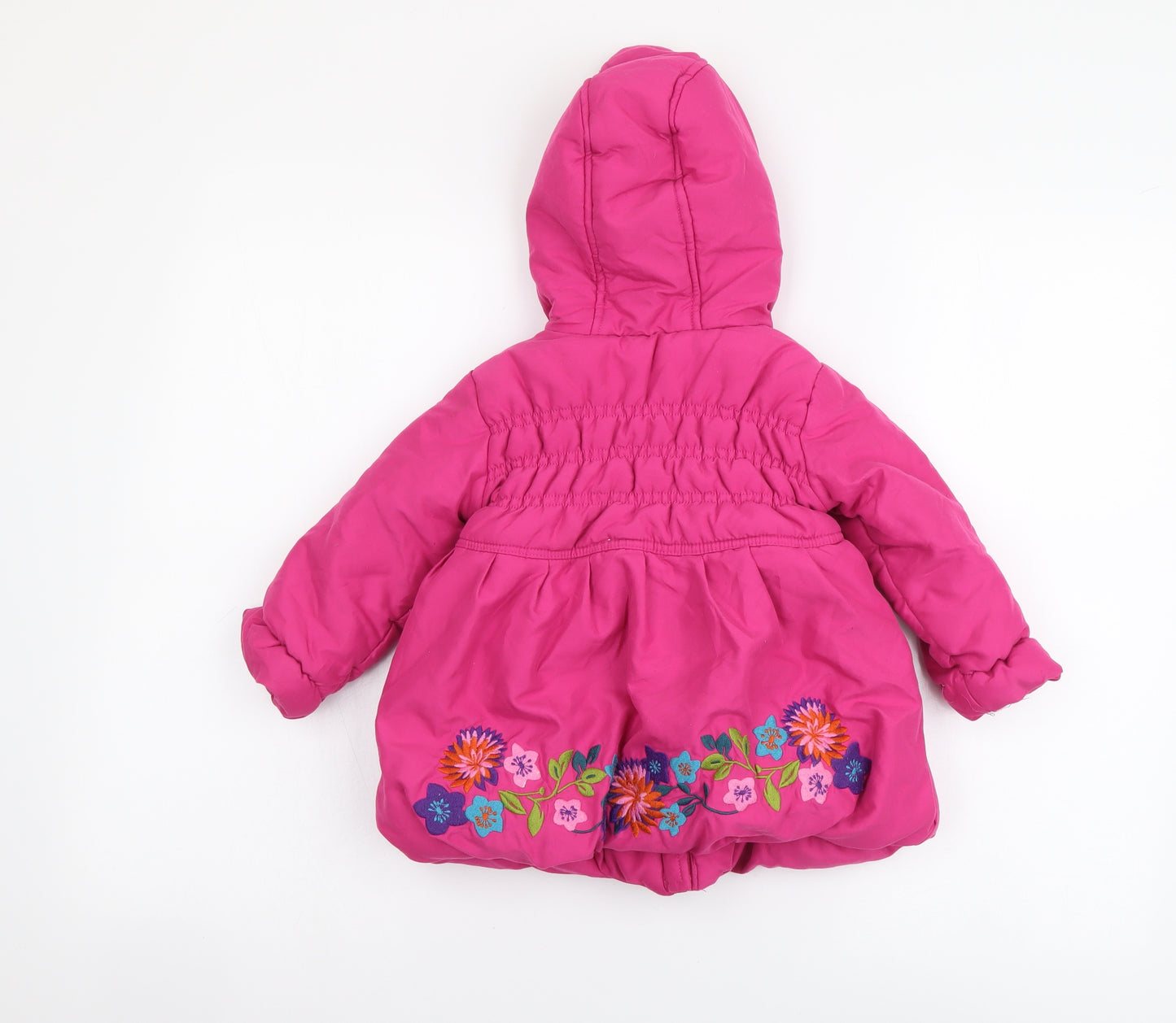 John Lewis Girls Pink Floral Basic Jacket Jacket Size 12-18 Months Zip