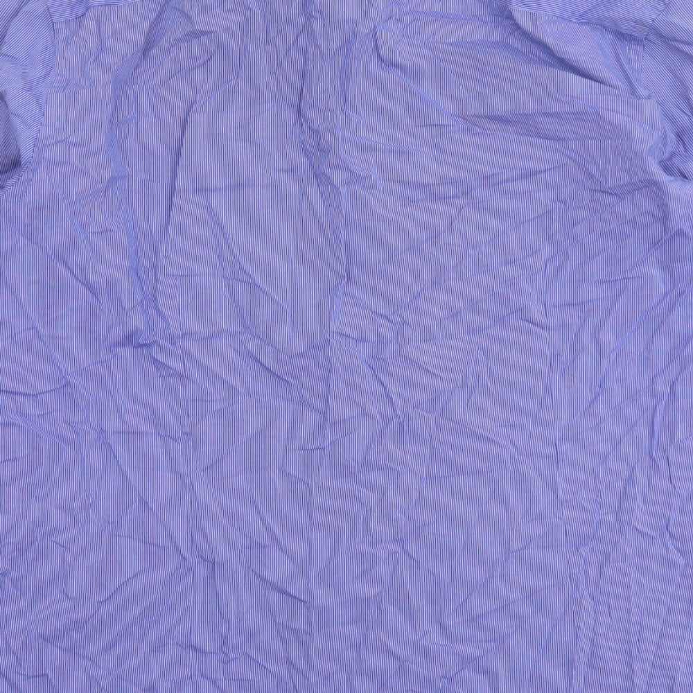 Burton Mens Blue Striped Cotton Button-Up Size XL Collared Button