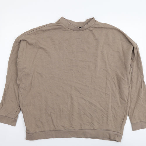 ASOS Womens Beige Cotton Pullover Sweatshirt Size 10 Pullover
