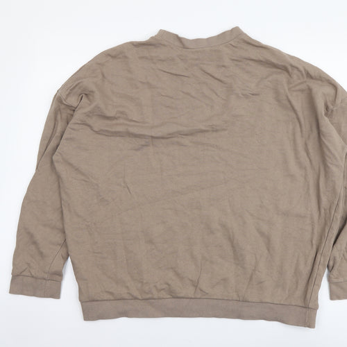 ASOS Womens Beige Cotton Pullover Sweatshirt Size 10 Pullover