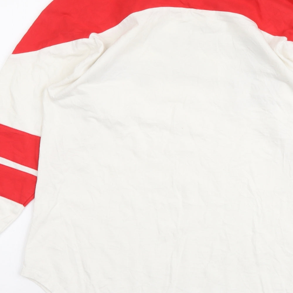 Suicide Squad Womens White Colourblock Cotton Basic T-Shirt Size M Round Neck - Harley Quinn
