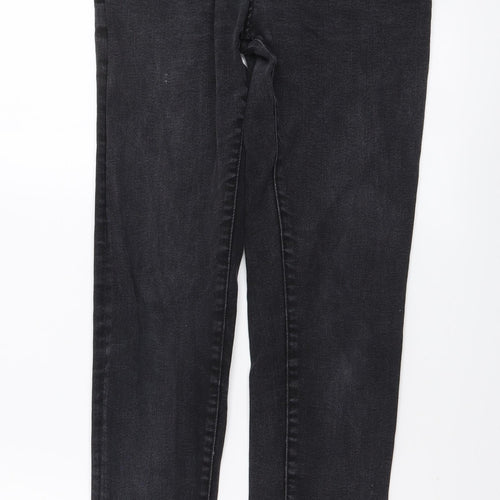 Pull&Bear Womens Grey Cotton Skinny Jeans Size M L29 in Regular Button