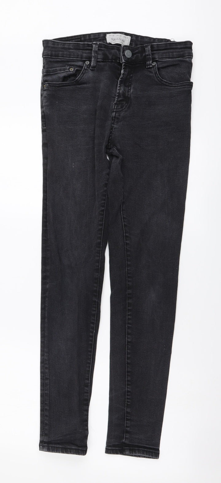 Pull&Bear Womens Grey Cotton Skinny Jeans Size M L29 in Regular Button