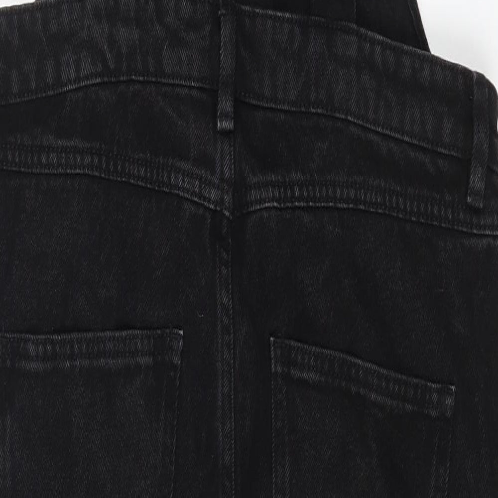 Monkl Womens Black Cotton Dungaree One-Piece Size M L28 in Button