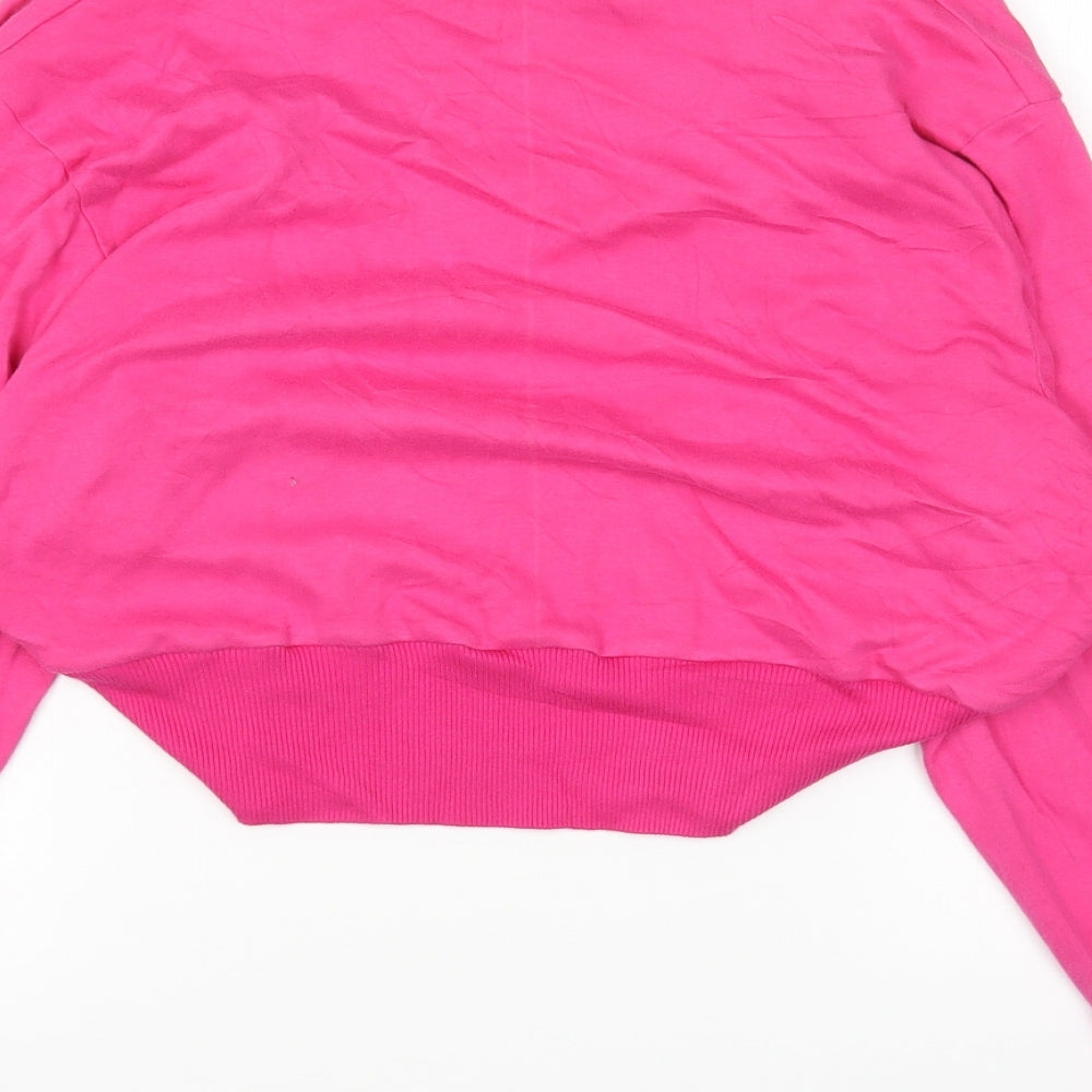 TOO TRUE Womens Pink Round Neck Cotton Shrug Jumper Size 22
