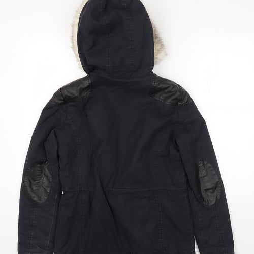 Topshop Womens Black Jacket Coat Size 10 Zip