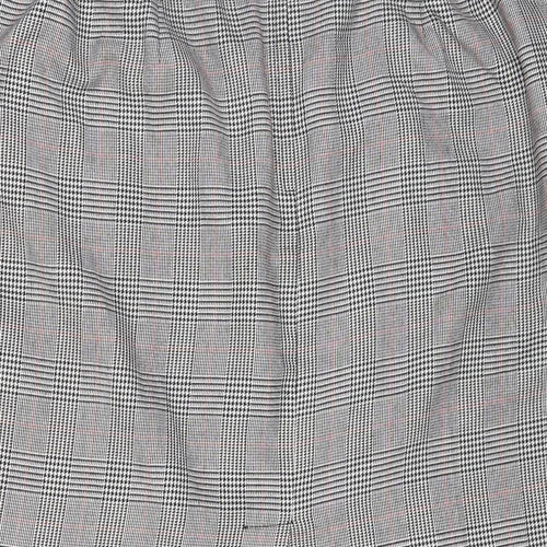 essence Womens Multicoloured Check Polyester A-Line Skirt Size 26 Zip