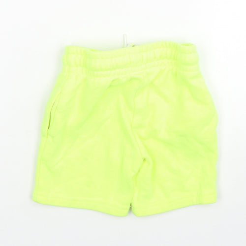 Primark Boys Green Cotton Track Pants Trousers Size 18-24 Months Drawstring - Neon Green Shorts