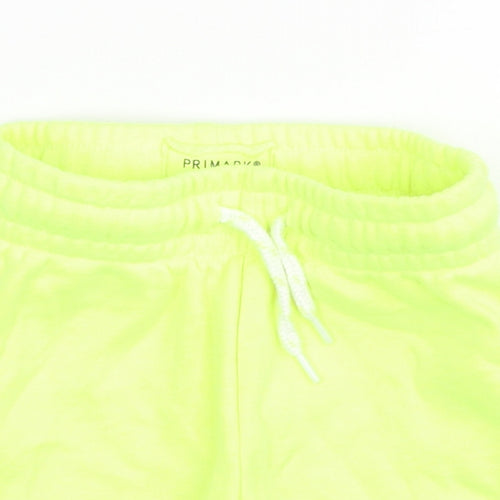 Primark Boys Green Cotton Track Pants Trousers Size 18-24 Months Drawstring - Neon Green Shorts
