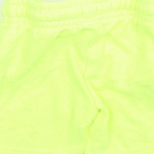 Primark Boys Green Cotton Track Pants Trousers Size 18-24 Months Drawstring - Neon Green Shorts