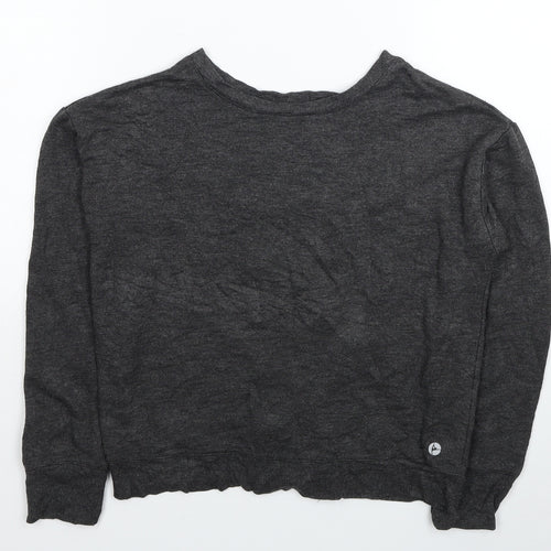 90 Degree Girls Grey Rayon Pullover Sweatshirt Size 7-8 Years Pullover - Tie Detail Back