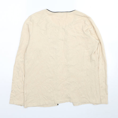 Lavelle Womens Beige Round Neck Viscose Shrug Jumper Size 12