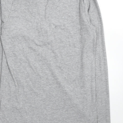 Select Womens Grey Cotton Jersey Polo Size S Collared