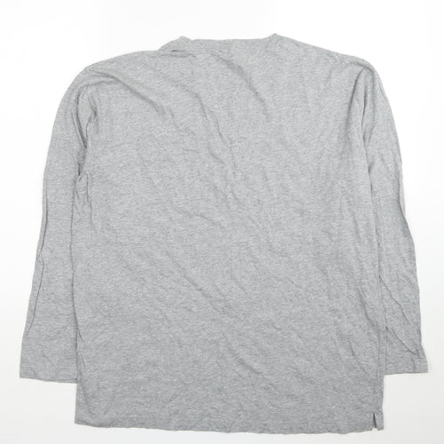 Morrissey Womens Grey Cotton Basic T-Shirt Size M Round Neck - Size M/L