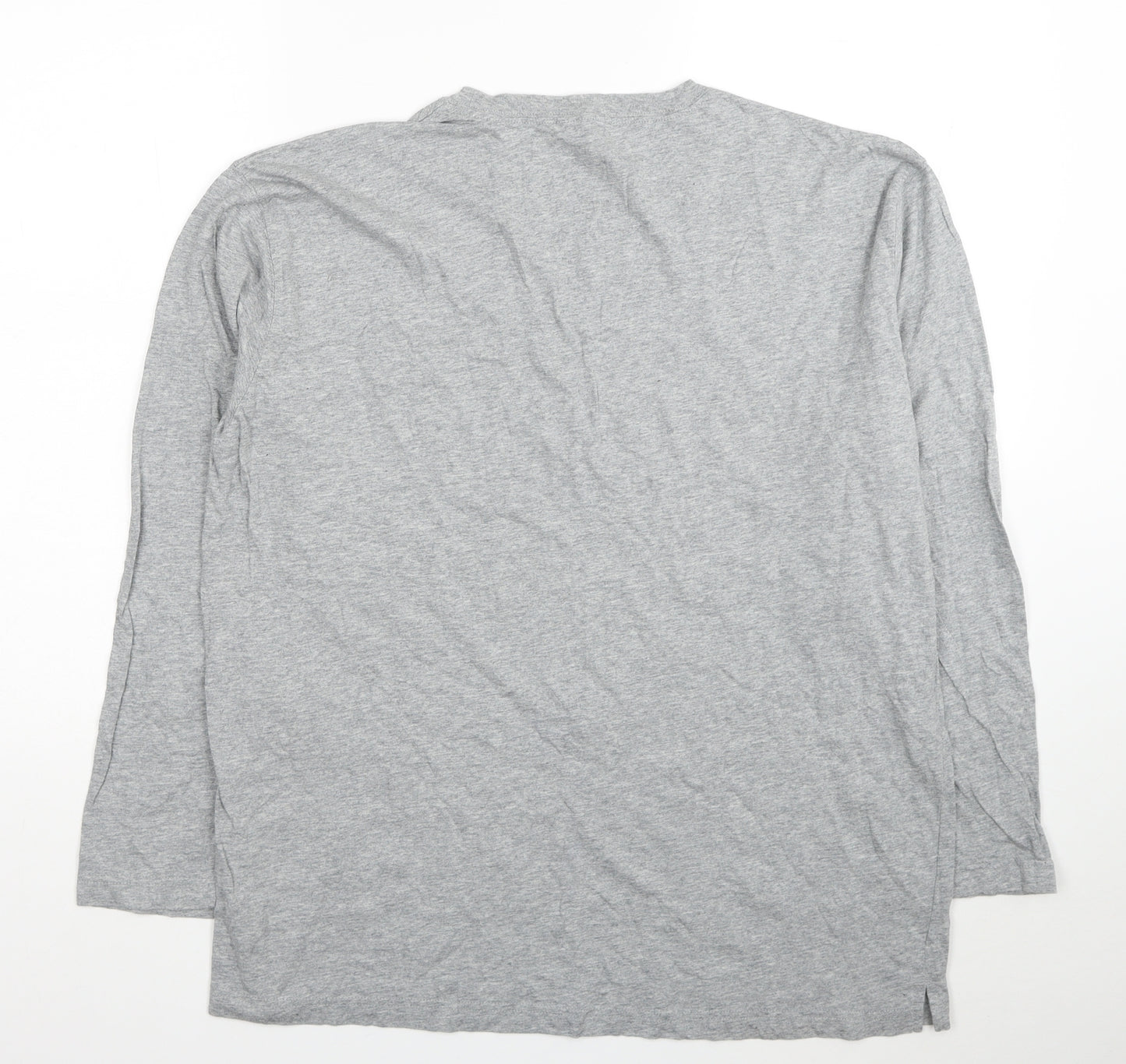 Morrissey Womens Grey Cotton Basic T-Shirt Size M Round Neck - Size M/L