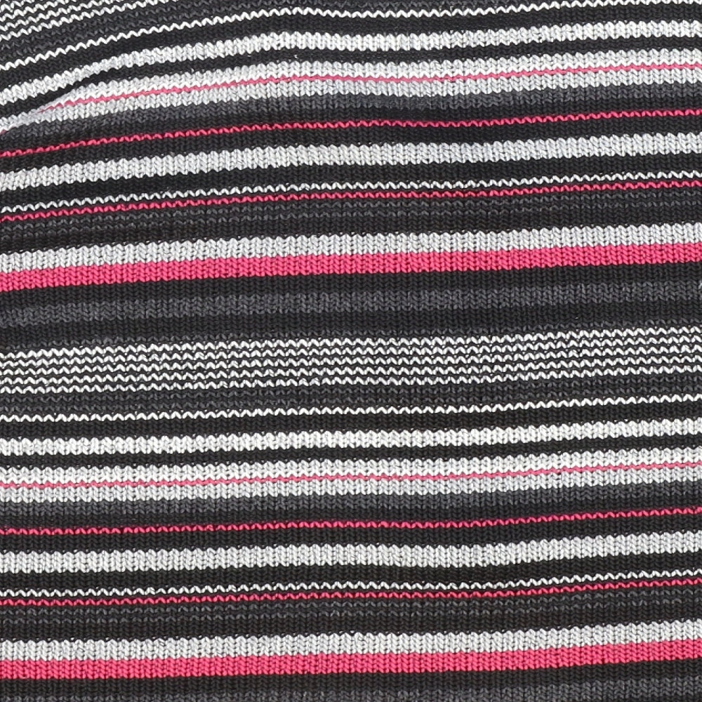 Per Una Womens Multicoloured V-Neck Striped Acrylic Cardigan Jumper Size XL