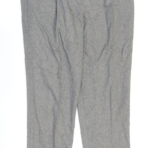 George Womens Grey Polyester Carrot Trousers Size 16 L28 in Regular Zip