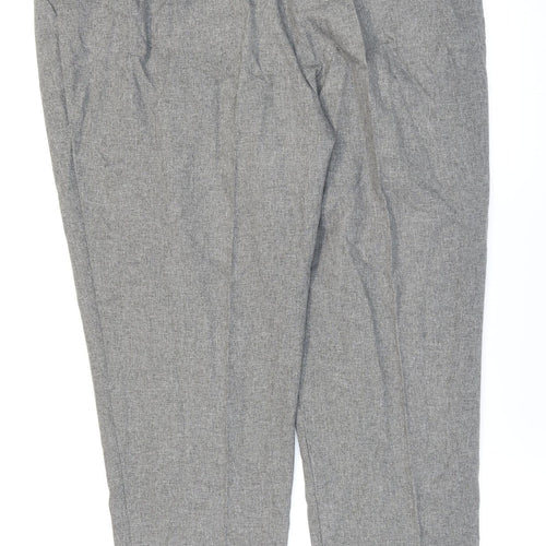 George Womens Grey Polyester Carrot Trousers Size 16 L28 in Regular Zip