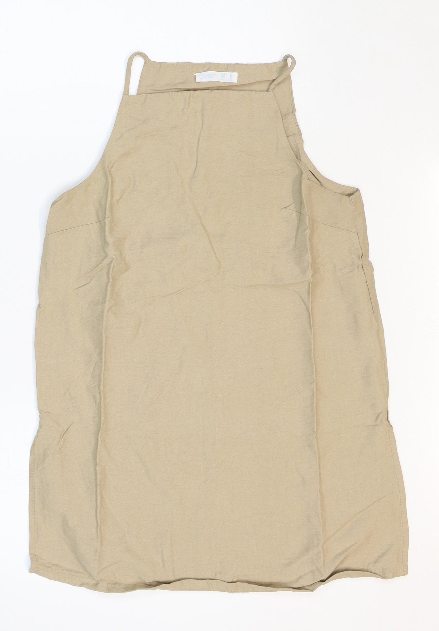 Primark Womens Beige Viscose Basic Tank Size 8 Square Neck