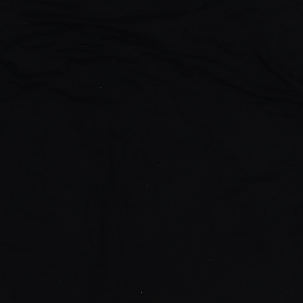 Jessica Reid Womens Black Viscose Basic T-Shirt Size 18 Collared