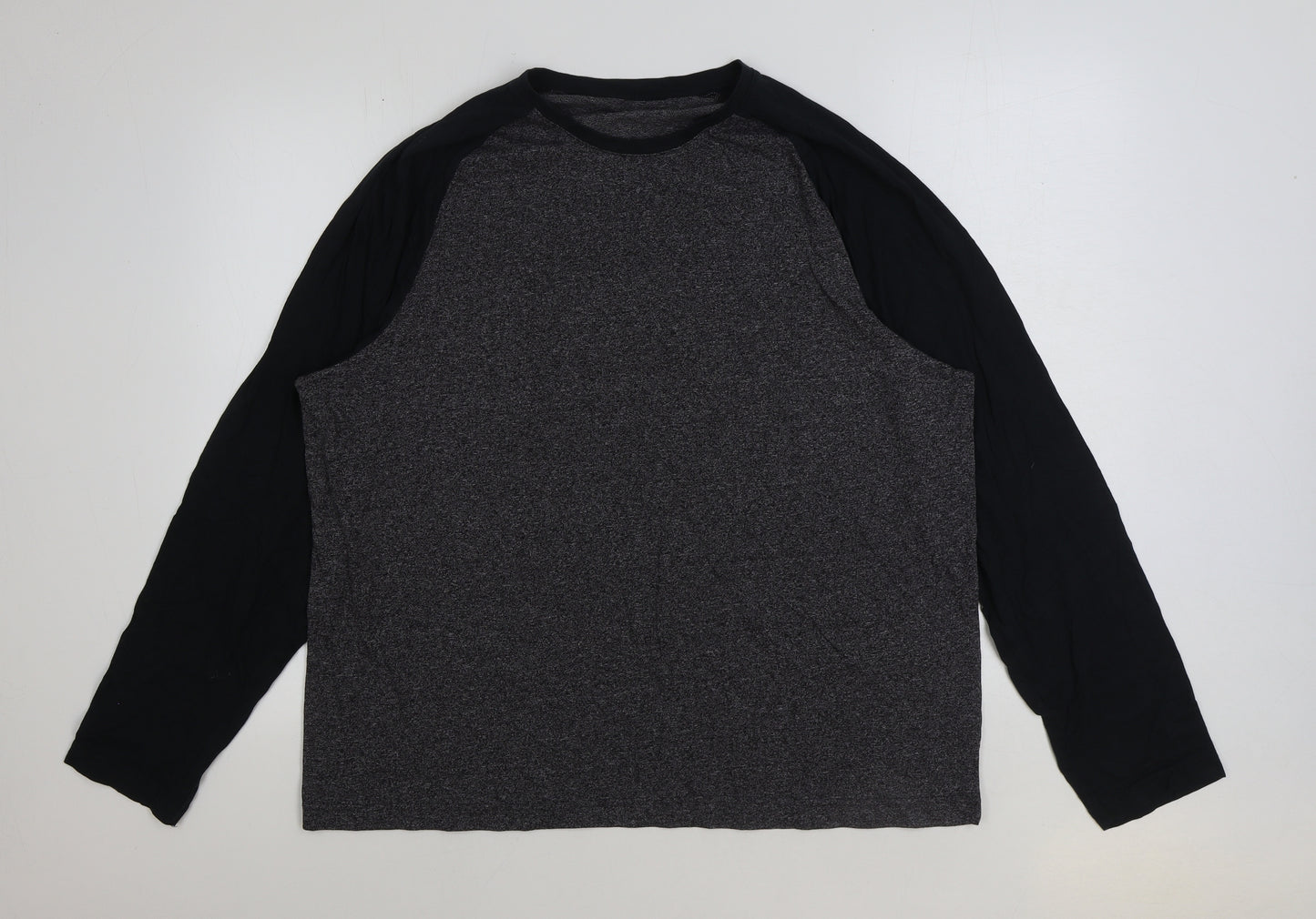 TU Mens Grey Cotton T-Shirt Size XL Round Neck