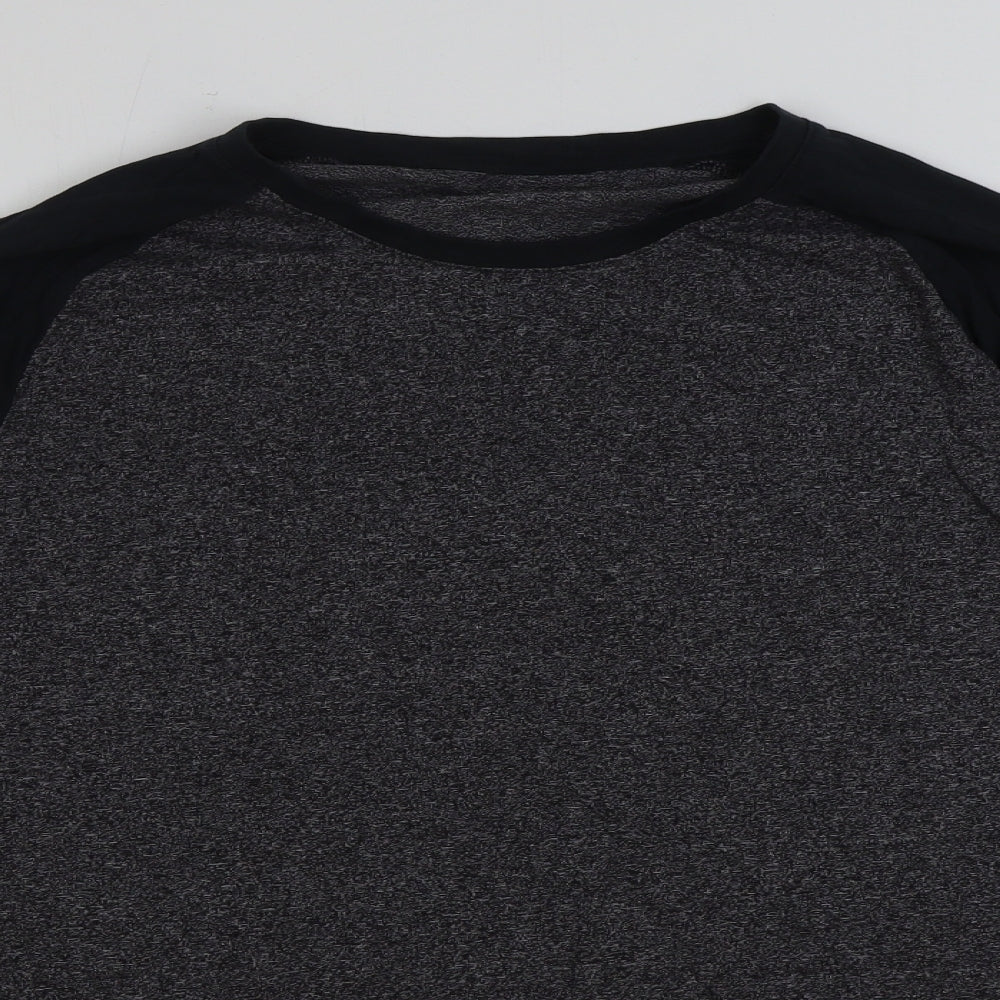 TU Mens Grey Cotton T-Shirt Size XL Round Neck