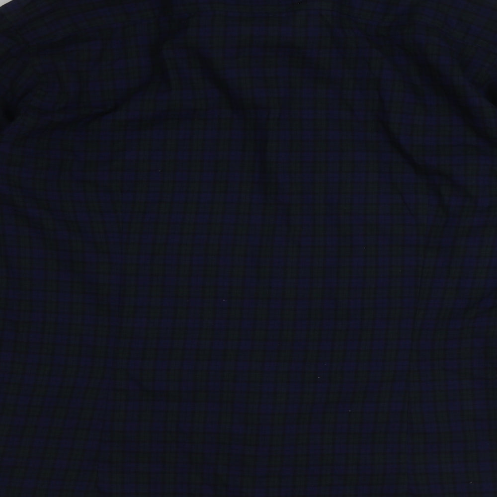 Cedar Wood State Mens Green Check Cotton Button-Up Size 15.5 Collared Button