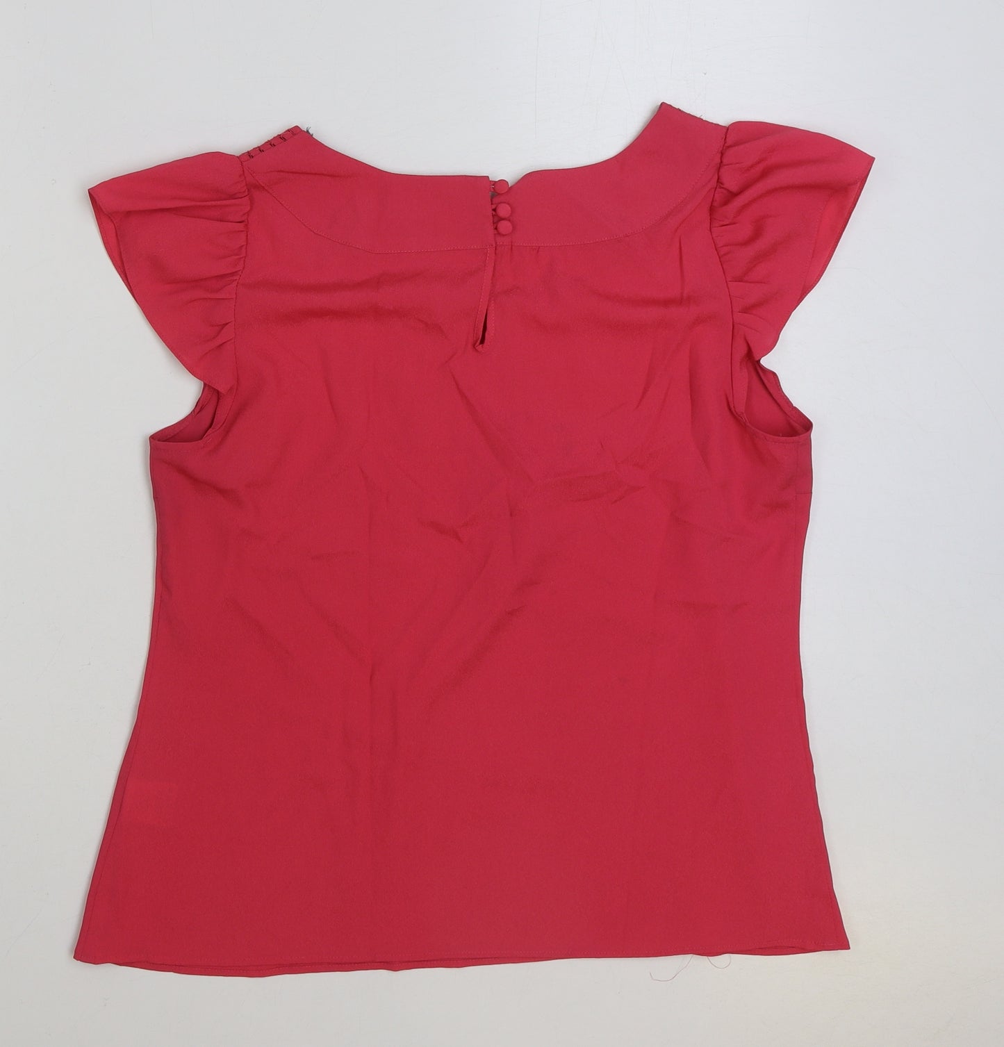 Matalan Womens Pink Polyester Basic Blouse Size 16 Round Neck