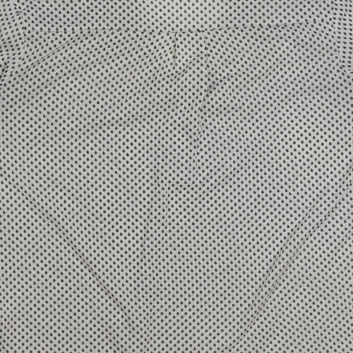 H&M Womens White Geometric Polyester Basic Blouse Size S Collared