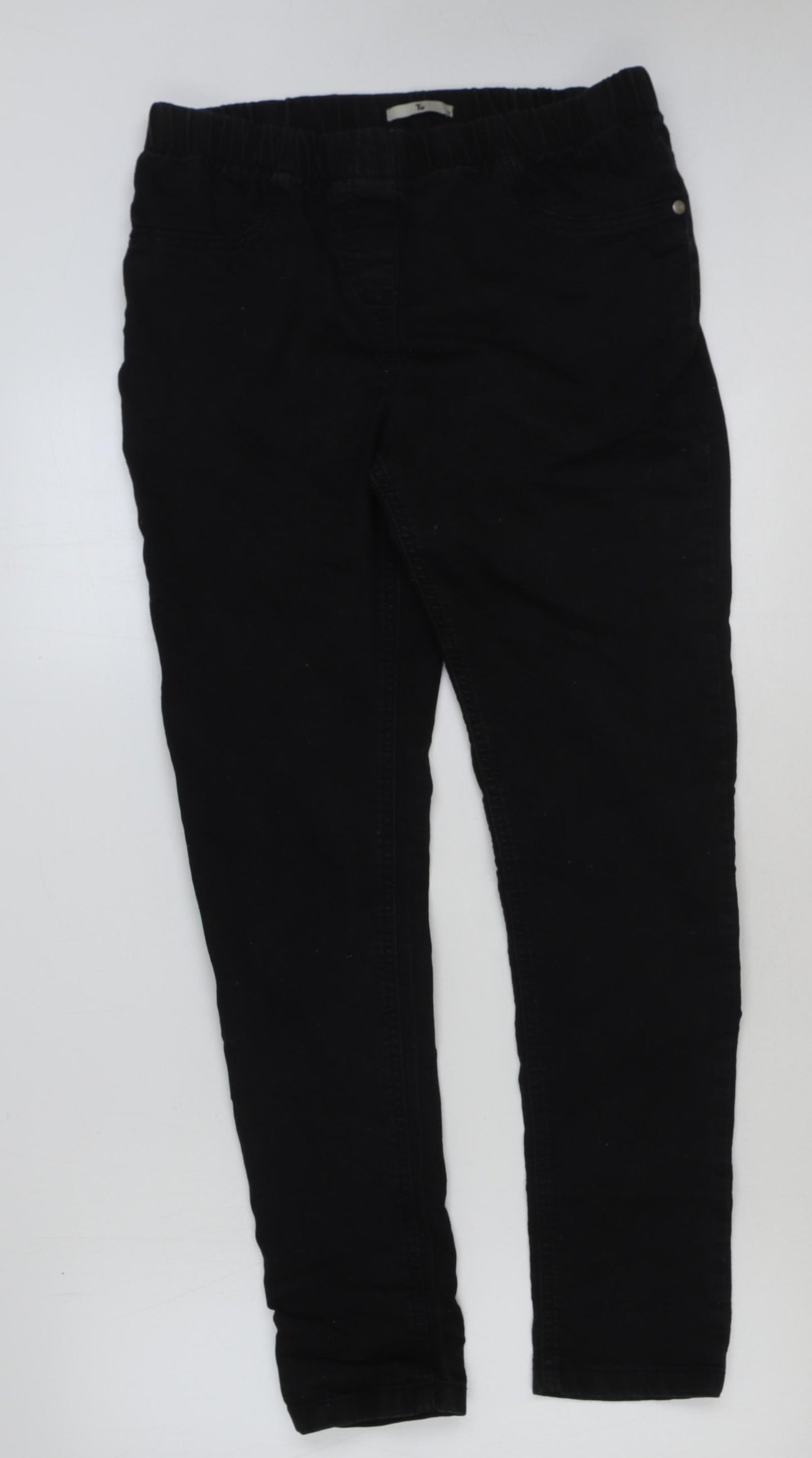 TU Womens Black Cotton Jegging Jeans Size 14 L29 in Regular
