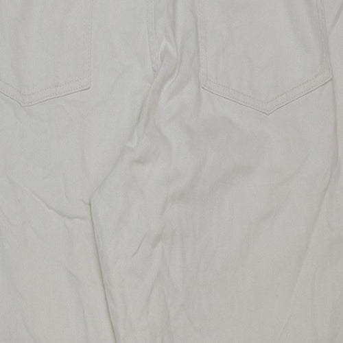 F&F Womens Ivory Cotton Straight Jeans Size 18 L38 in Regular Button