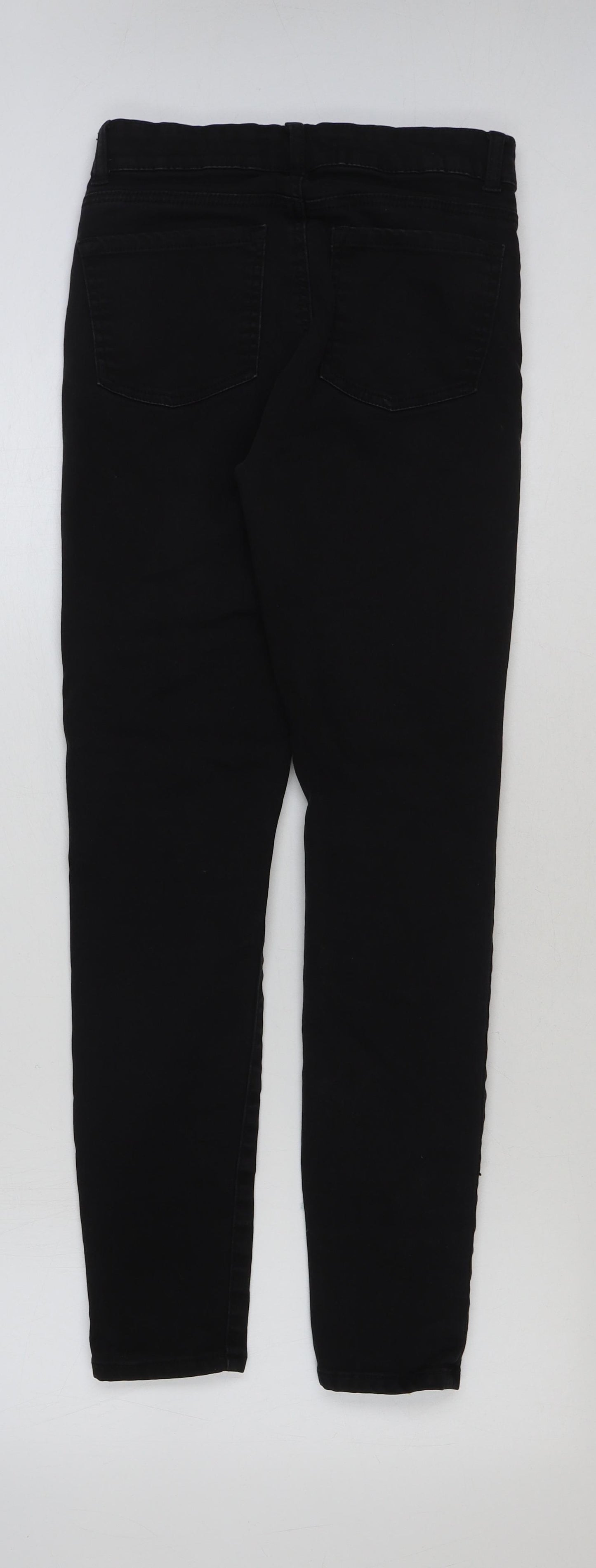 denim & c Womens Black Cotton Skinny Jeans Size 12 L28 in Regular Button