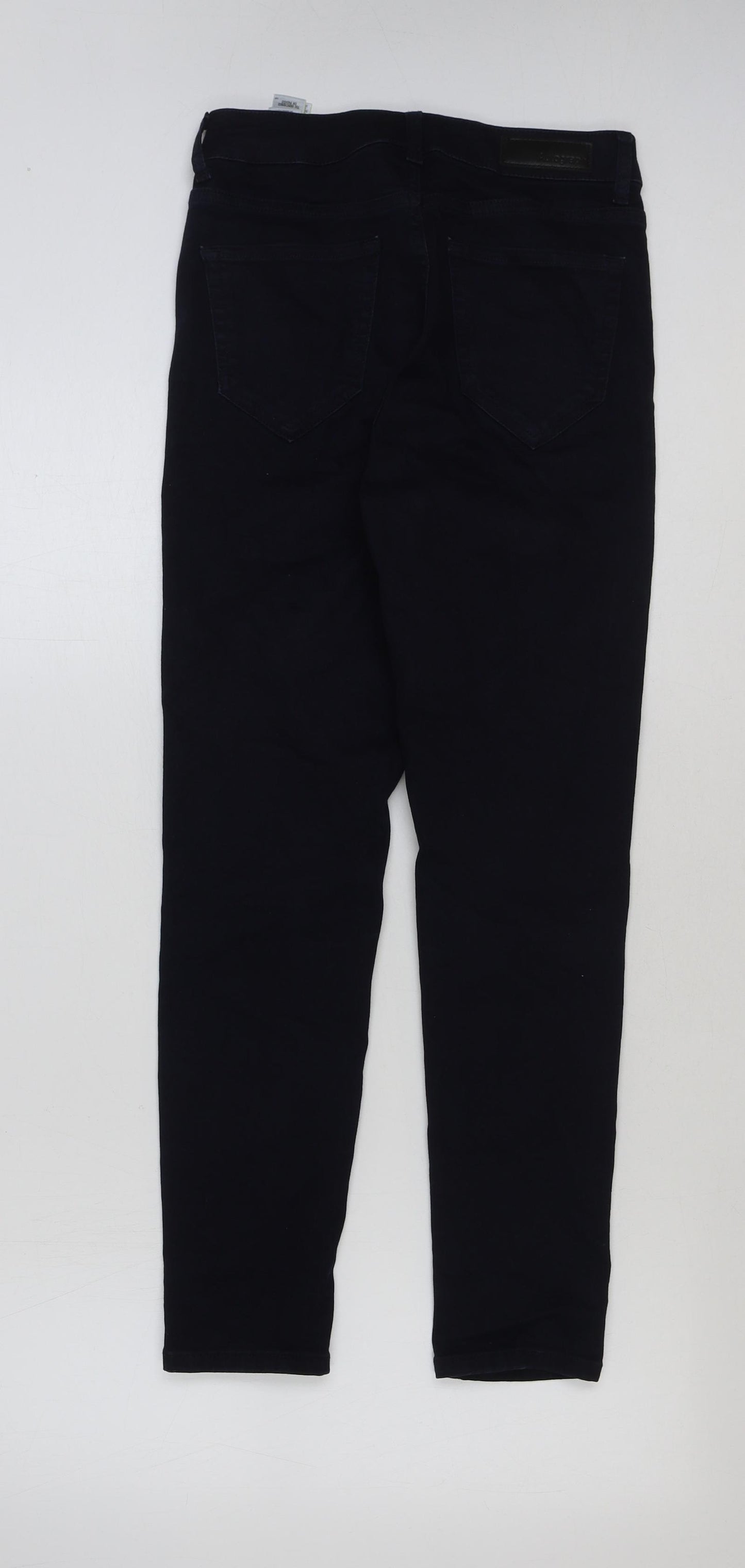 Marks and Spencer Womens Blue Cotton Skinny Jeans Size 8 L27 in Regular Button