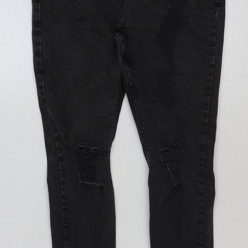 Hera Womens Grey Cotton Skinny Jeans Size 32 in L28 in Regular Button