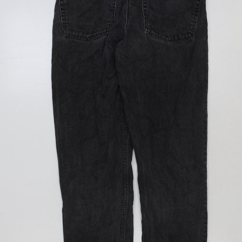 ASOS Womens Black Cotton Straight Jeans Size 28 in L34 in Regular Button