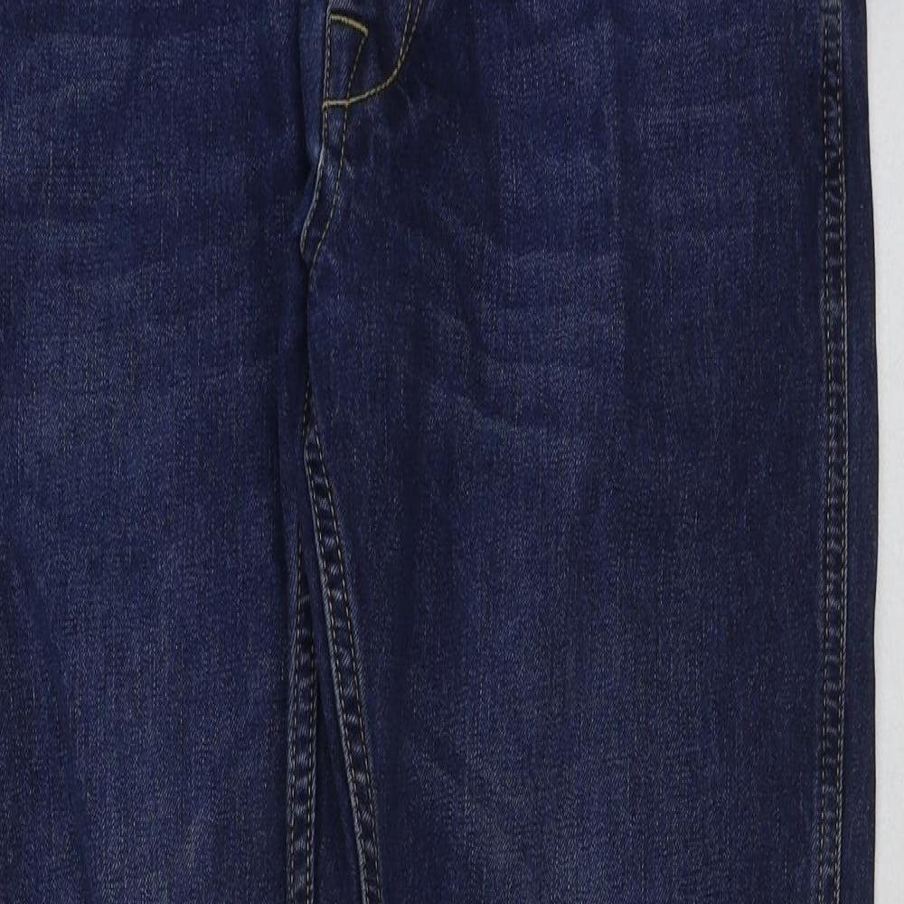 Moto Mens Blue Cotton Straight Jeans Size 32 in L32 in Regular Button