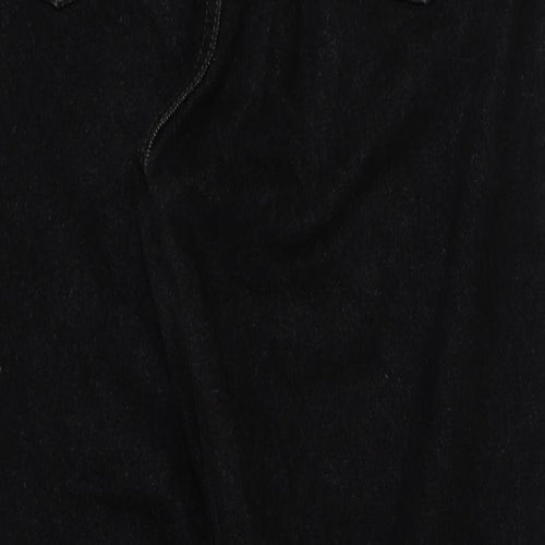 Preworn Mens Black Cotton Straight Jeans Size 30 in L28 in Regular Button