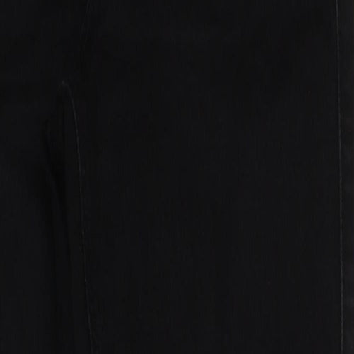 Topshop Womens Black Cotton Skinny Jeans Size 25 in L30 in Regular Button
