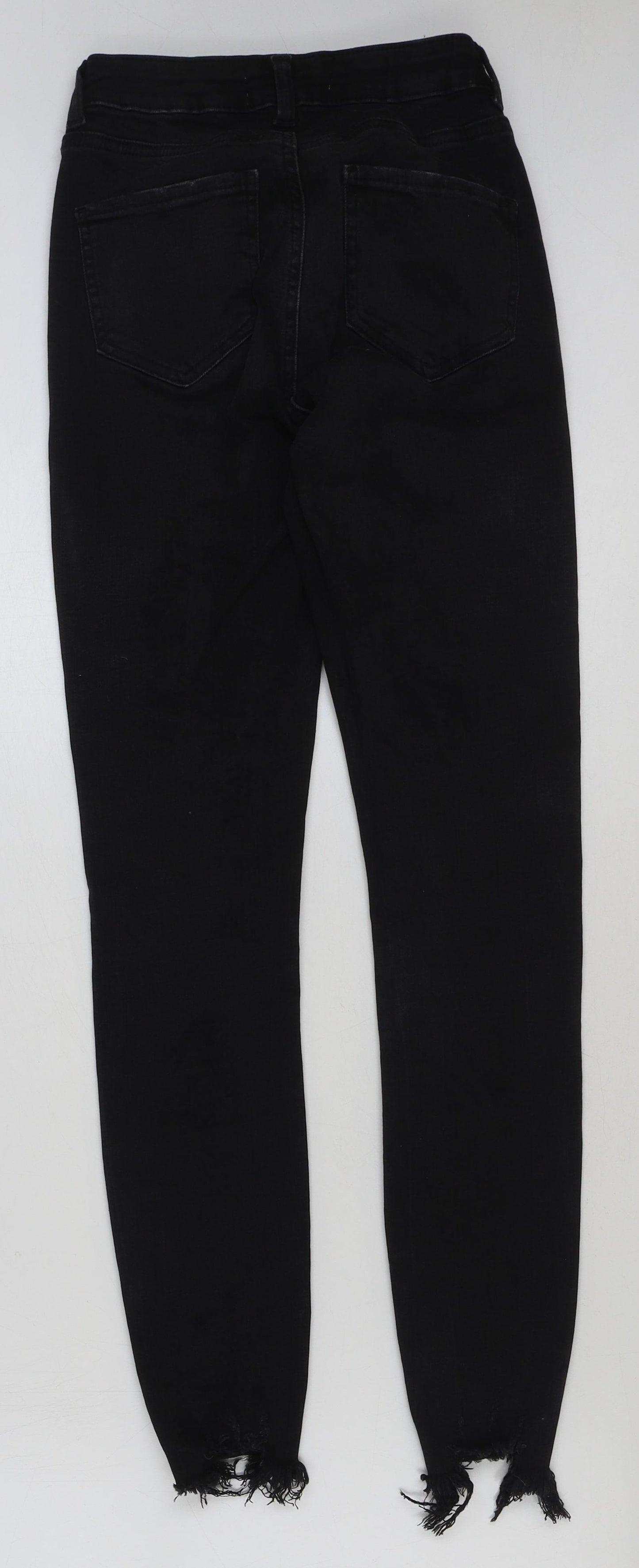 Denim & Co. Womens Black Cotton Skinny Jeans Size 6 L29 in Regular Button