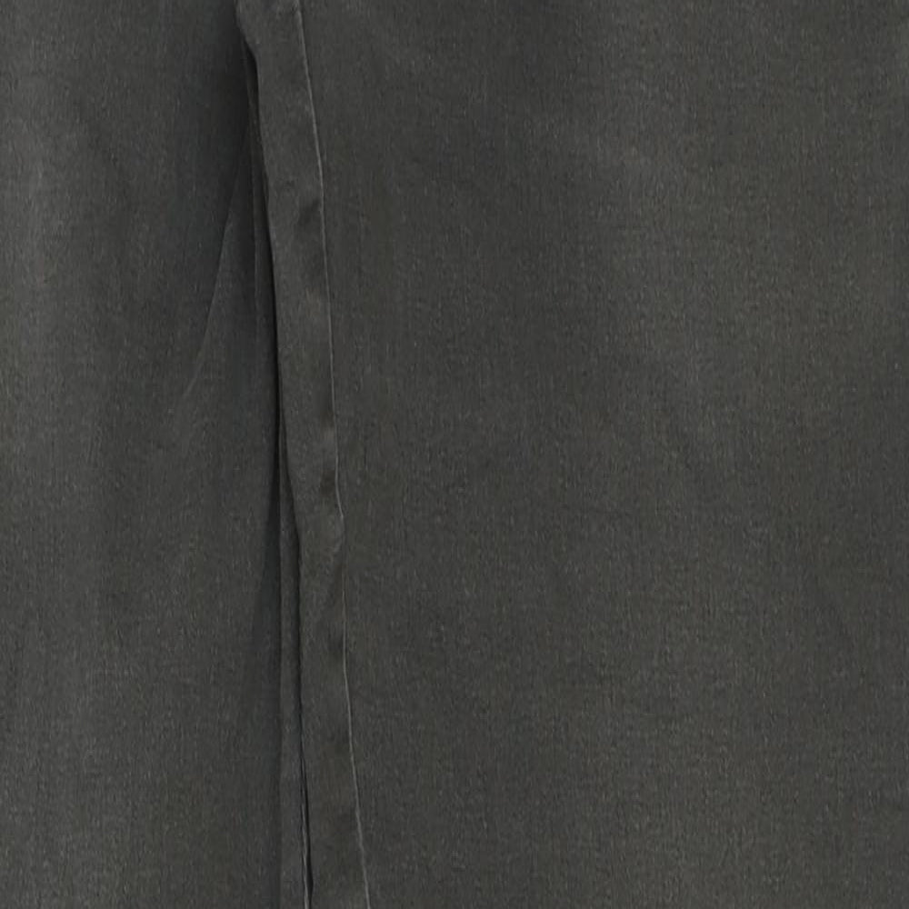 TU Mens Grey Cotton Trousers Size 34 in L34 in Regular Button