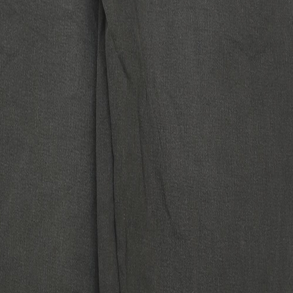 TU Mens Grey Cotton Trousers Size 34 in L34 in Regular Button
