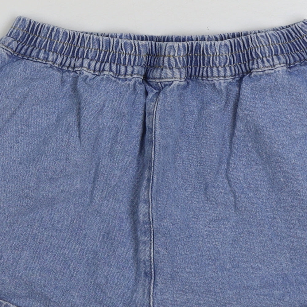 New Look Girls Blue Cotton Sweat Shorts Size 15 Years Regular