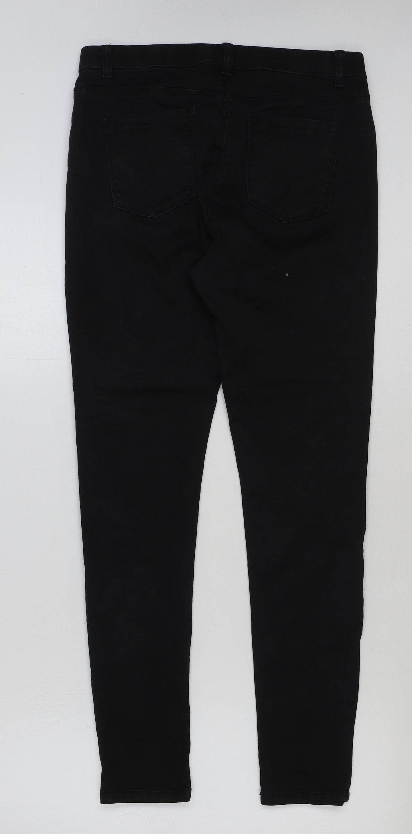 M&Co Womens Black Cotton Jegging Jeans Size 14 L30 in Regular