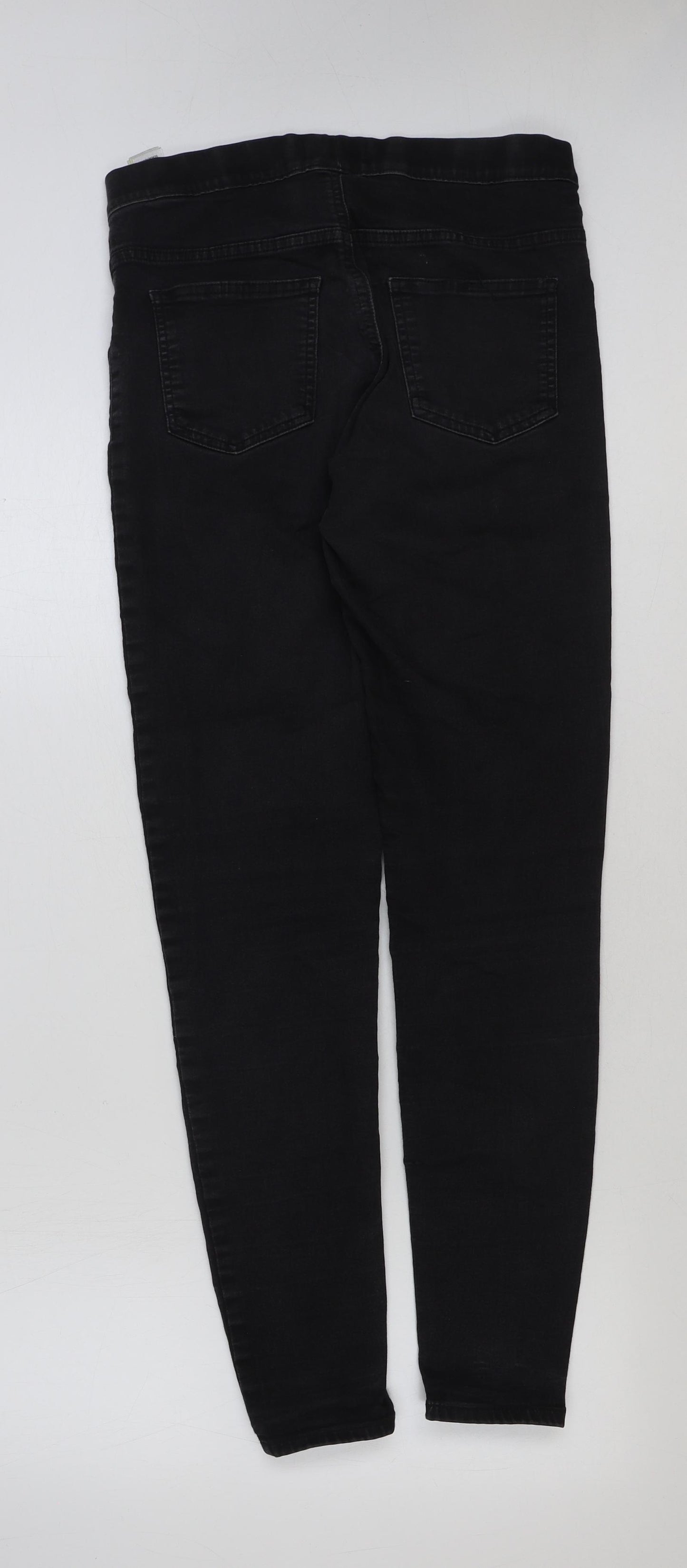 New Look Womens Black Cotton Jegging Jeans Size 12 L32 in Regular