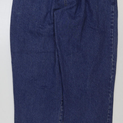 Preworn Womens Blue Cotton Mom Jeans Size 30 in L27 in Regular Button