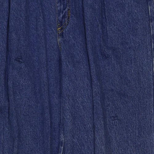 Preworn Womens Blue Cotton Mom Jeans Size 30 in L27 in Regular Button
