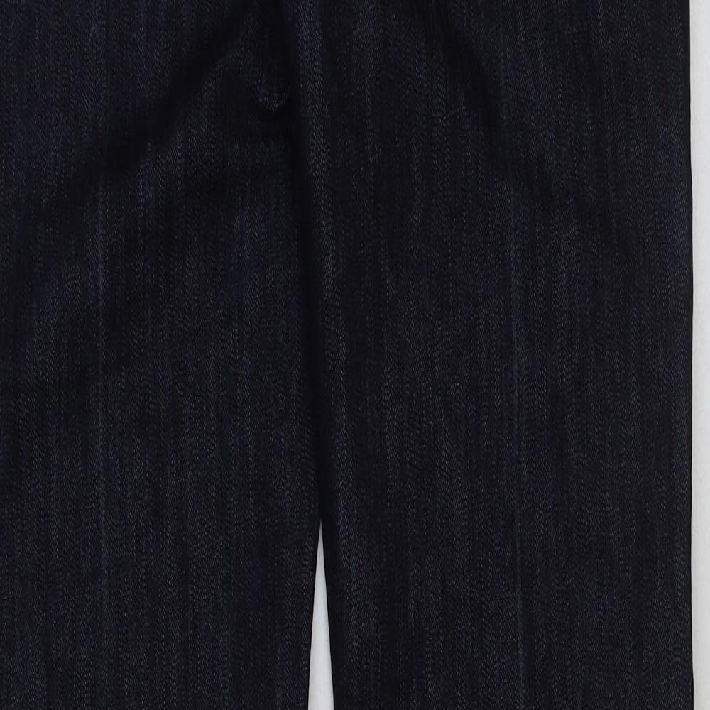 Paige Womens Blue Cotton Wide-Leg Jeans Size 28 in L34 in Regular Button