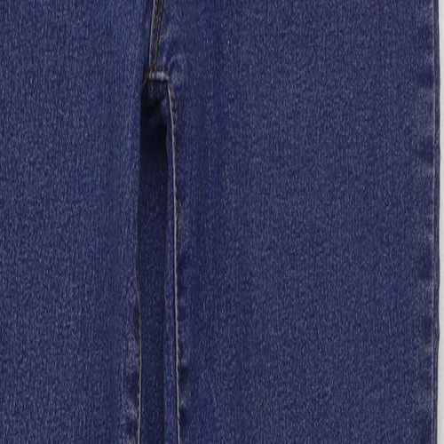 Denim & Co. Womens Blue Cotton Skinny Jeans Size 10 L27 in Regular Button