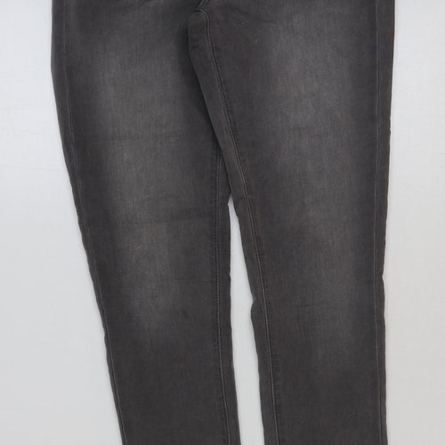 Nutmeg Womens Grey Cotton Skinny Jeans Size 8 L31 in Regular Button