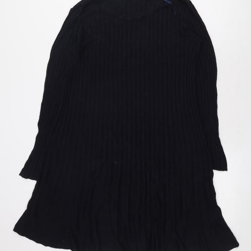 NEXT Womens Blue Viscose A-Line Size 12 Scoop Neck Pullover - Striped